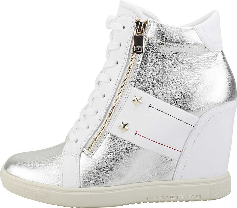 Adidasi Tommy Hilfiger Wedge Sneaker Wedge Trainers In White White