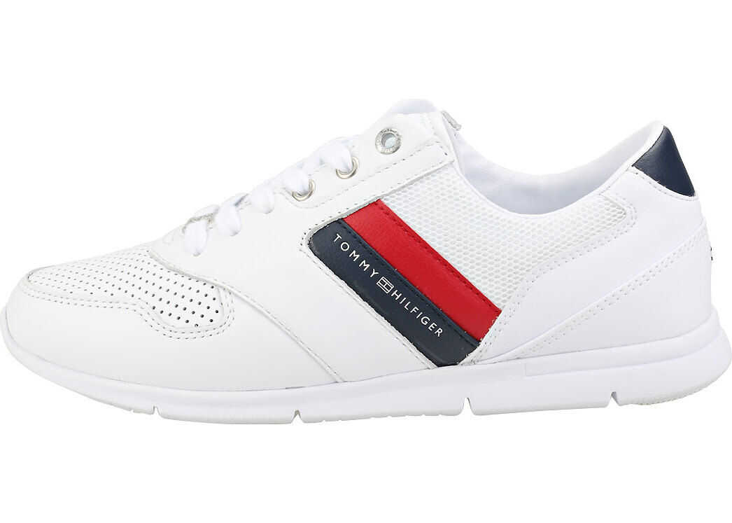 Tommy Hilfiger Lightweight Sneaker Casual Trainers In White Navy Red White