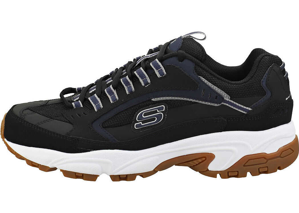 SKECHERS Stamina Cutback Fashion Trainers In Black Navy Black