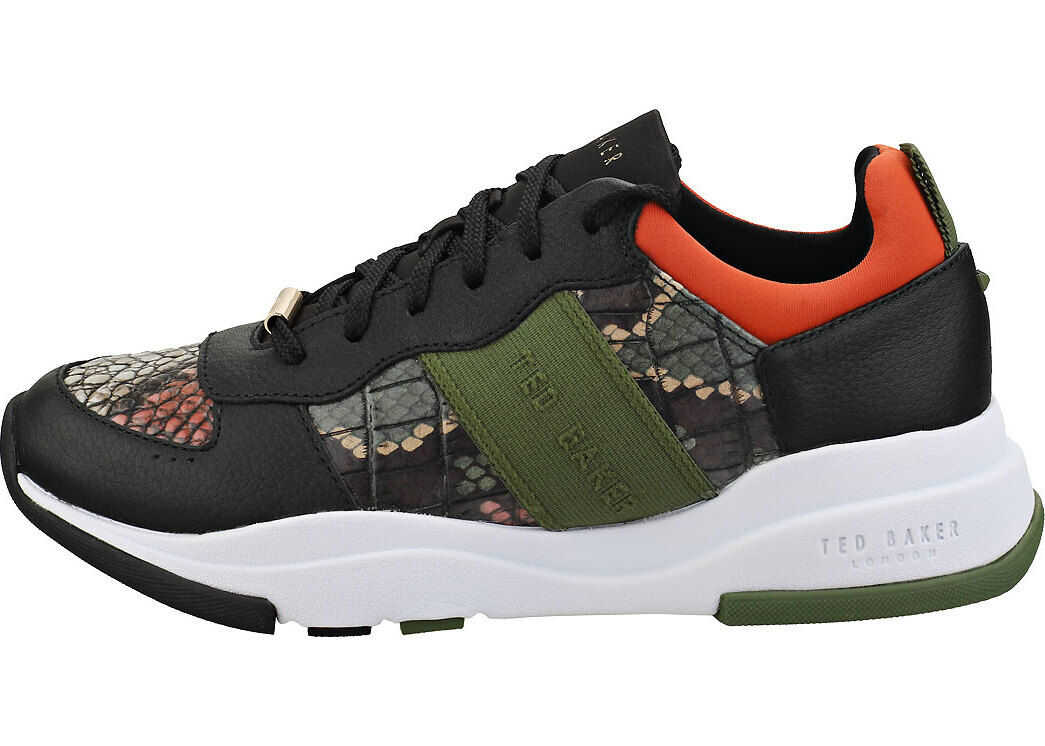 Ted Baker Wavara Fashion Trainers In Black Green Black