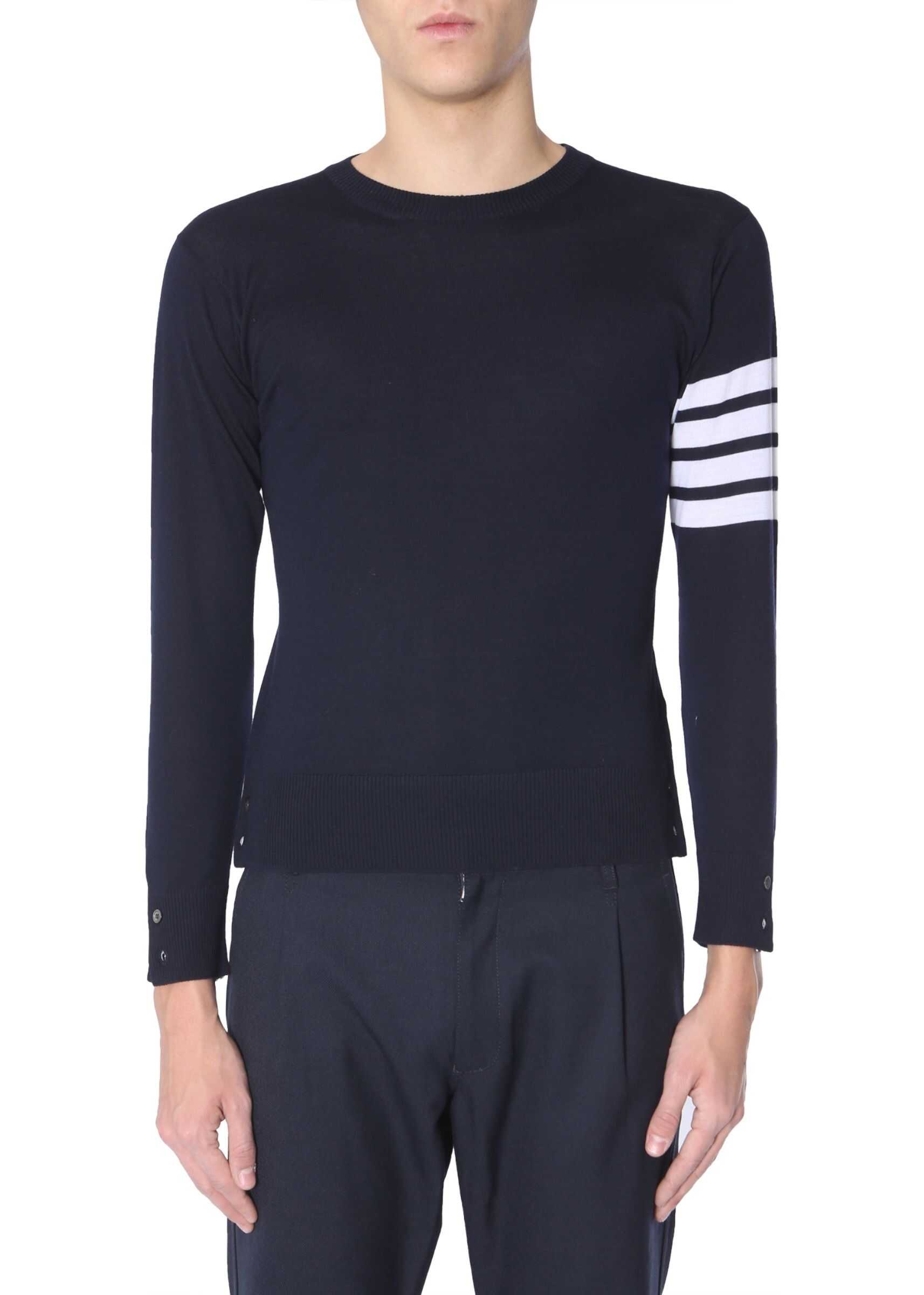 Thom Browne Crew Neck Sweater BLUE