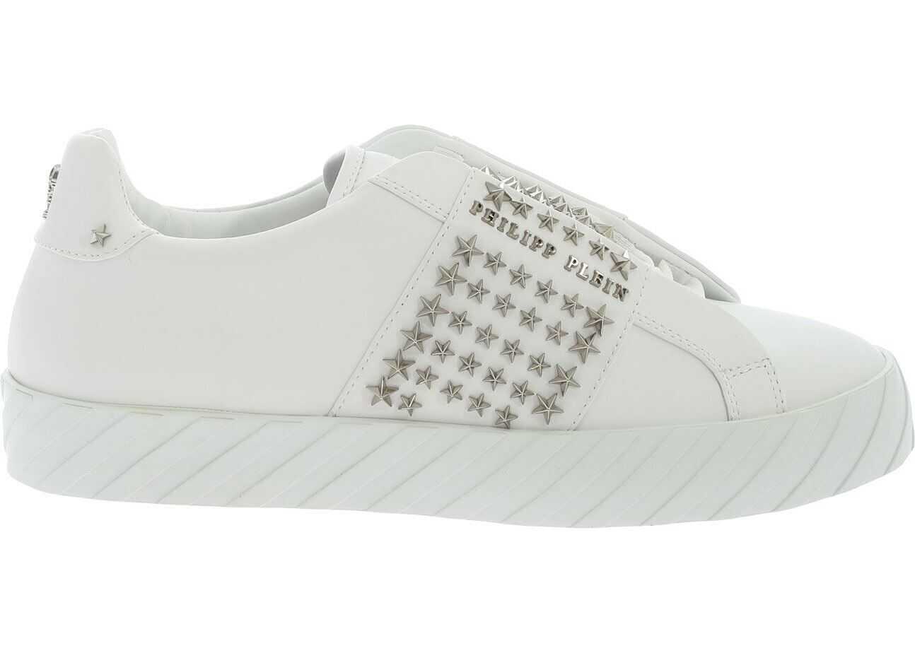 Philipp Plein Studded Sneakers In White White