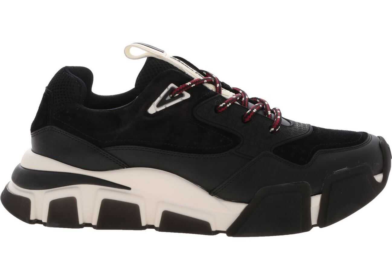 Salvatore Ferragamo Booster Sneakers In Black Black