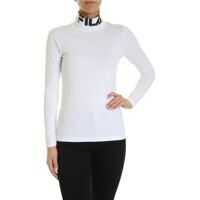 Pulovere casual Logo Yvette Turtleneck In White Femei