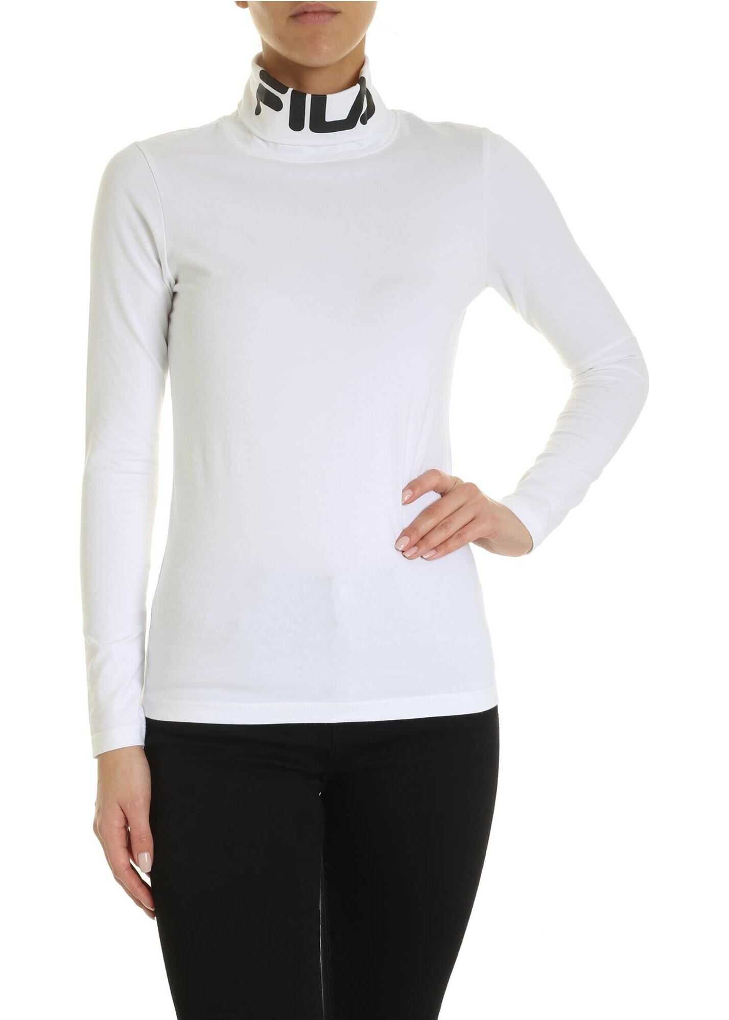 Fila Logo Yvette Turtleneck In White White