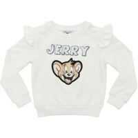 Bluze de trening Jerry Sweatshirt In White With Ruffles Fete