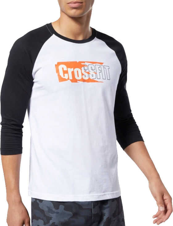 Reebok CrossFit Sticker Rip Raglan Tee White