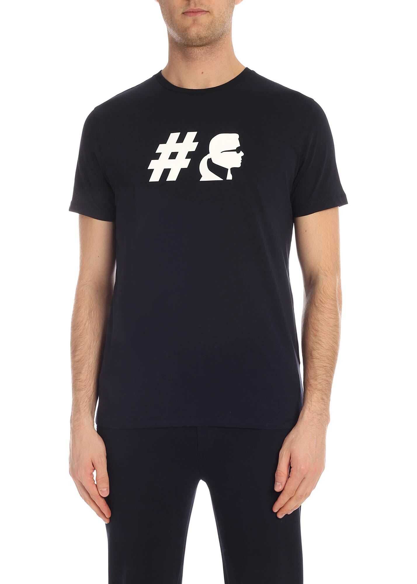 Karl Lagerfeld Kameo T-Shirt In Blue Blue