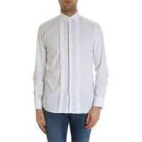 Camasi elegante Pleated Shirt In White Barbati