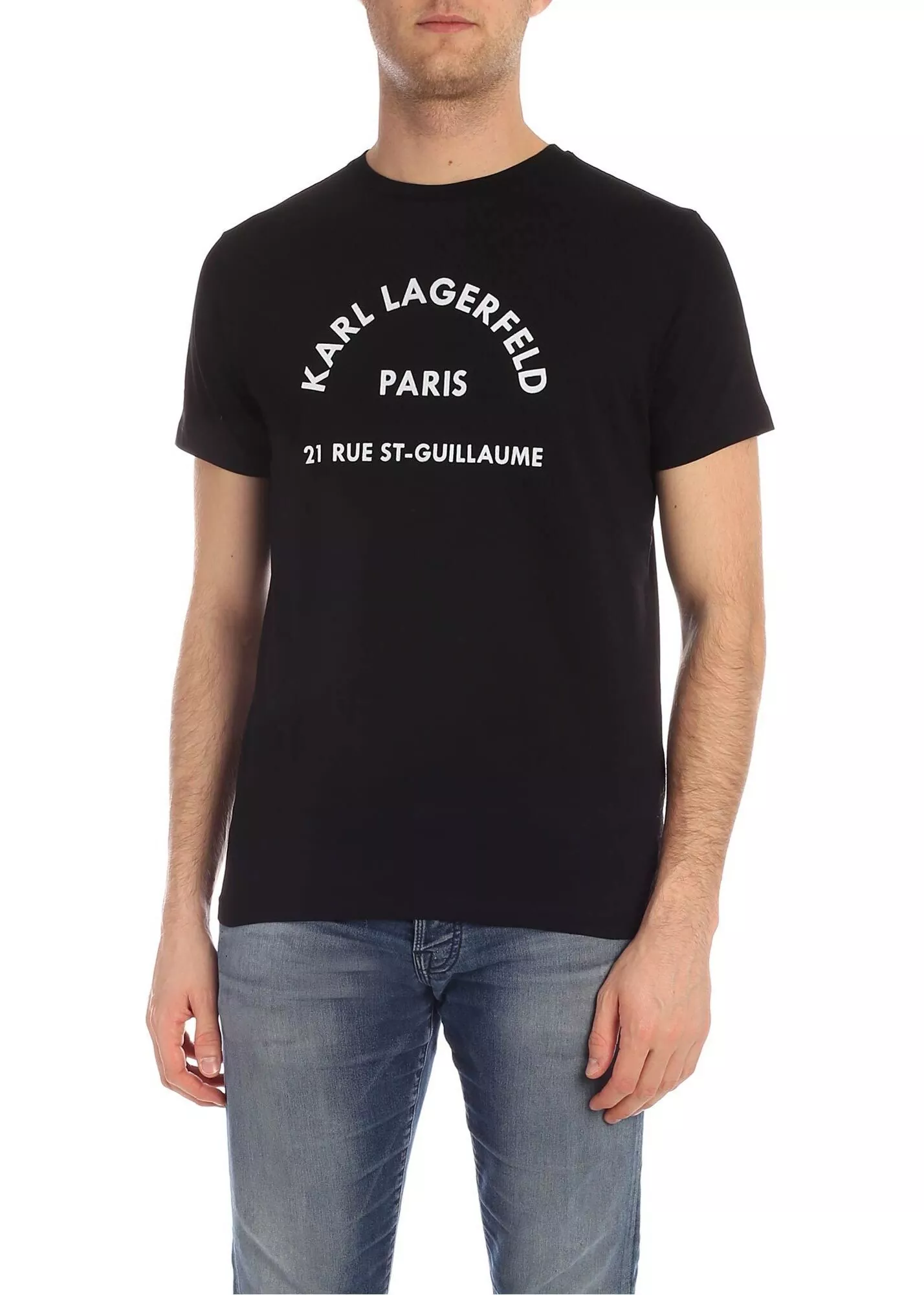 Karl Lagerfeld Address T-Shirt In Black Black