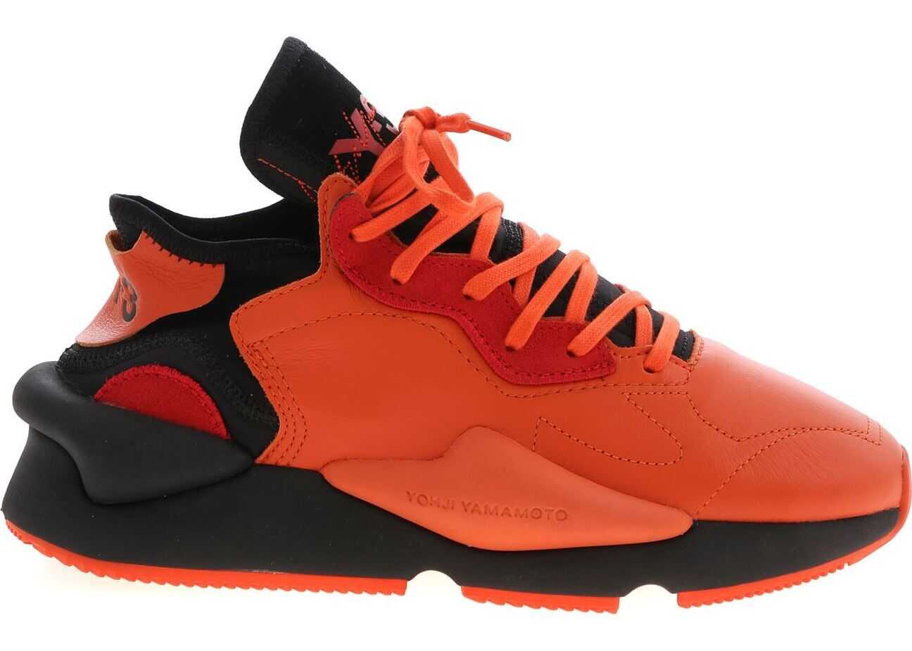 Y-3 Kaiwa Sneakers In Orange And Black Orange