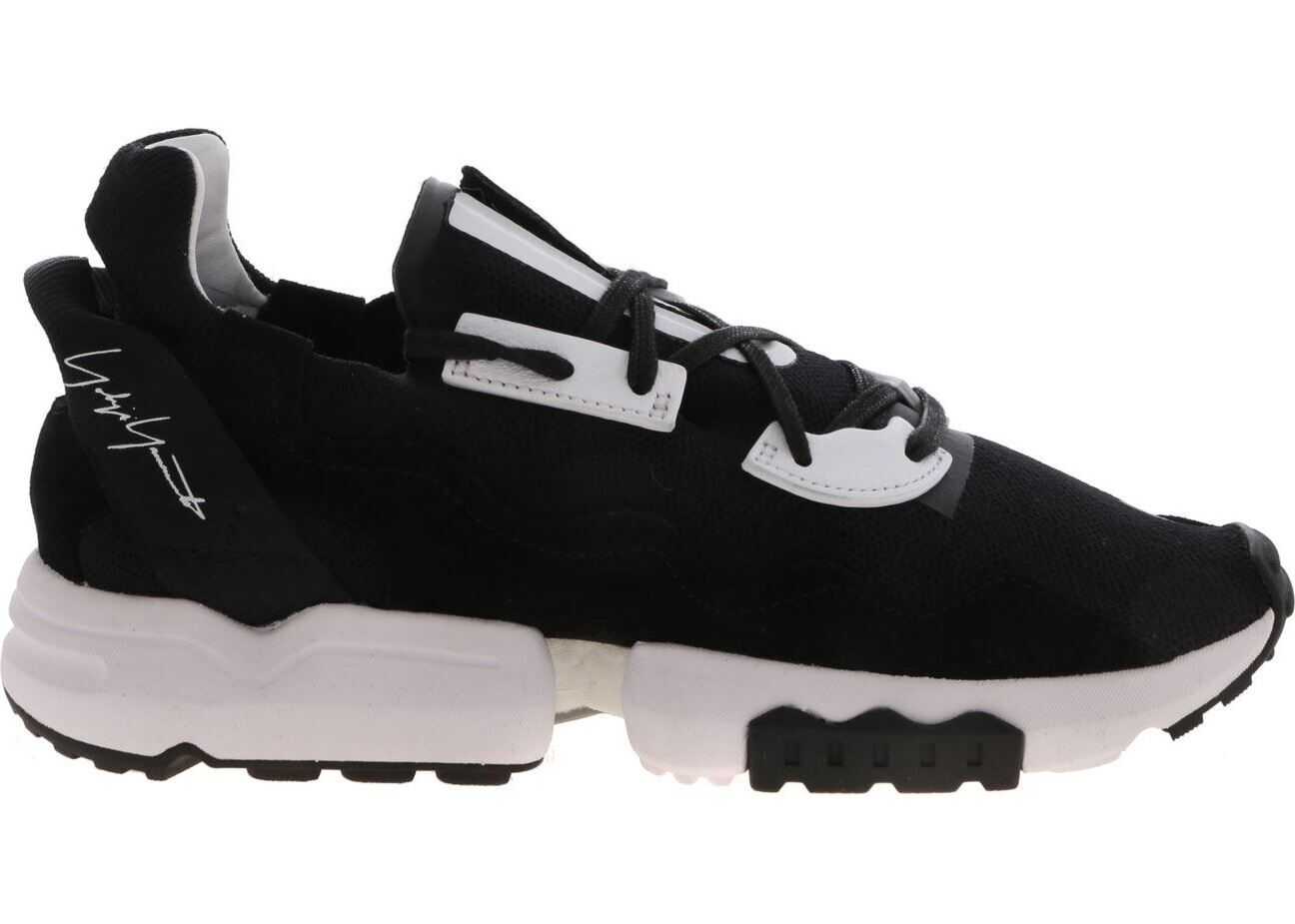 Y-3 Zx Torsion Sneakers In Black And White Black