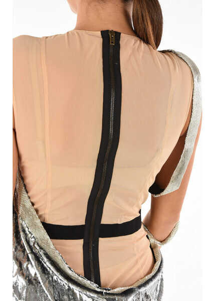 Rochii scurte Maison Margiela Mm0 Velvet Silver Dress Silver Femei (BM 7198324) 3