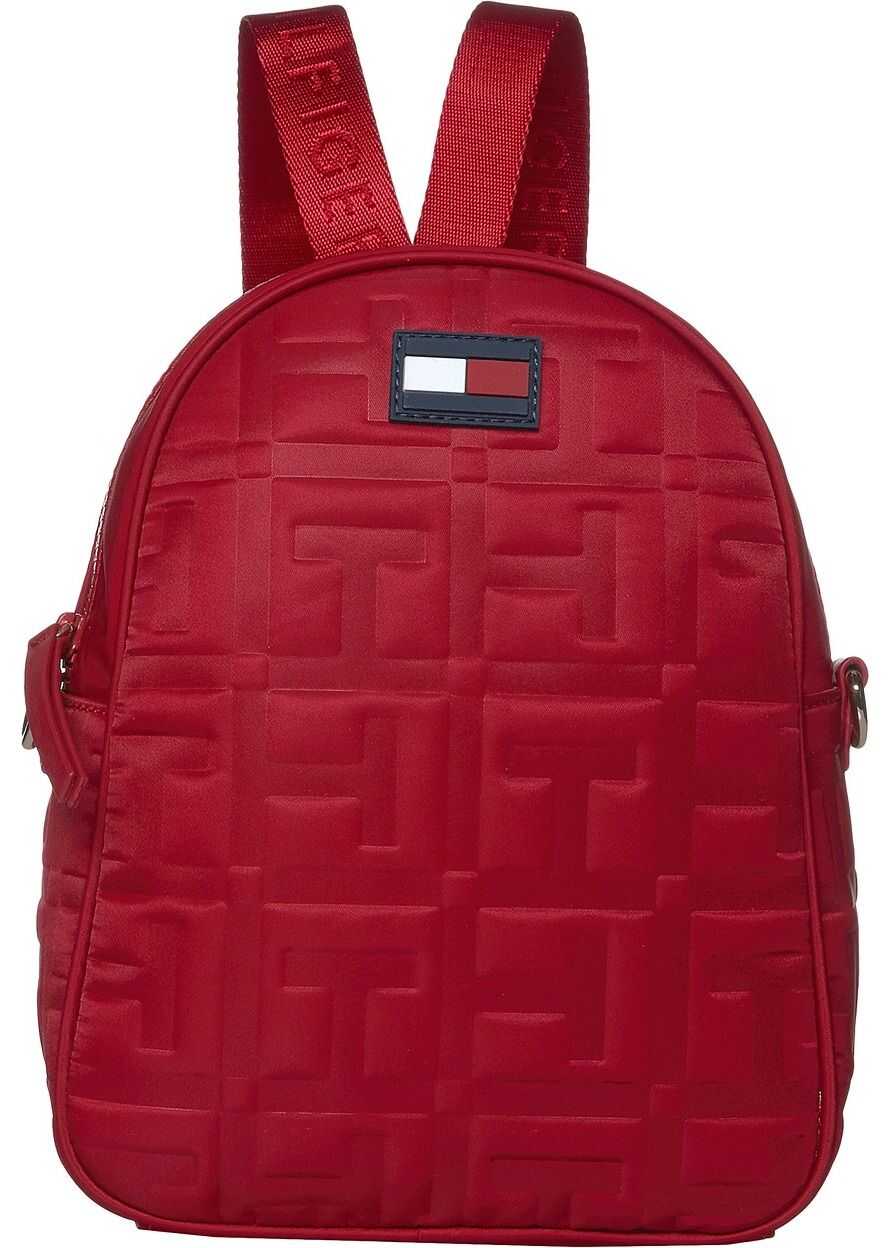 Tommy Hilfiger Jules Smooth Nylon Crossbody Backpack Tommy Red