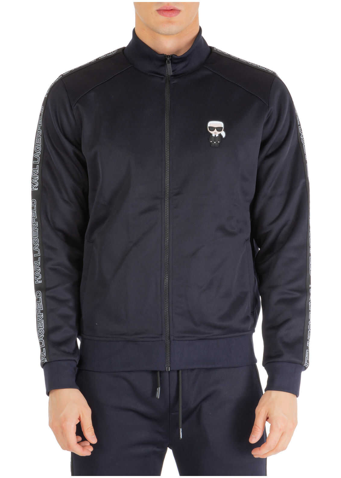 Bluza Karl Lagerfeld Sweatshirt With Zip Sweat K/Ikonik Black
