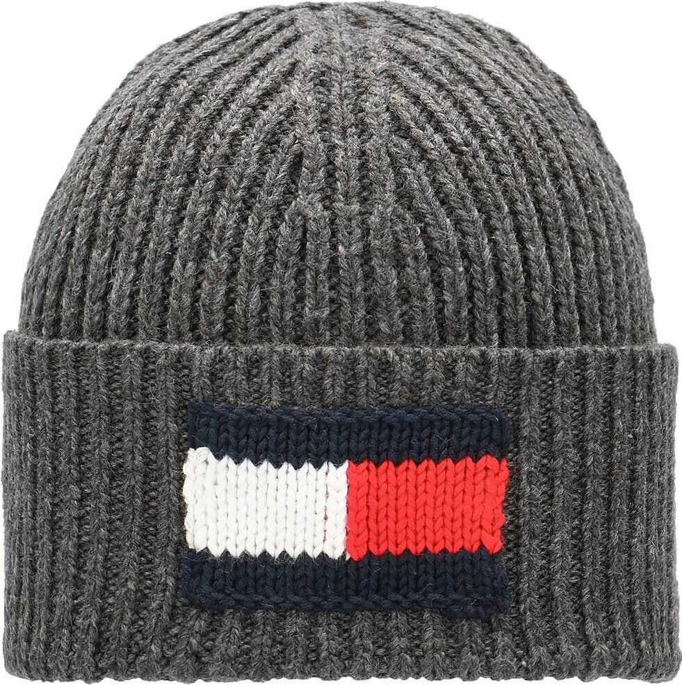 Tommy Hilfiger Big Flag Beanie - Czapka Męska Szary