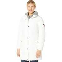Geci de iarna 35" Horizontal Puffer w/ Sweatshirt Hooded Inset Femei