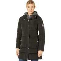 Geci de iarna 35" Horizontal Puffer w/ Sweatshirt Hooded Inset Femei