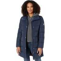 Geci de iarna 35" Horizontal Puffer w/ Sweatshirt Hooded Inset Femei