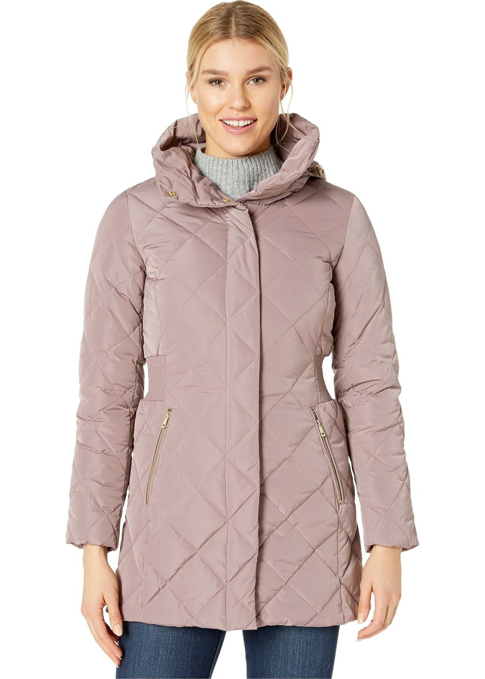 Cole Haan Diamond Quilted Down Jacket Mauve