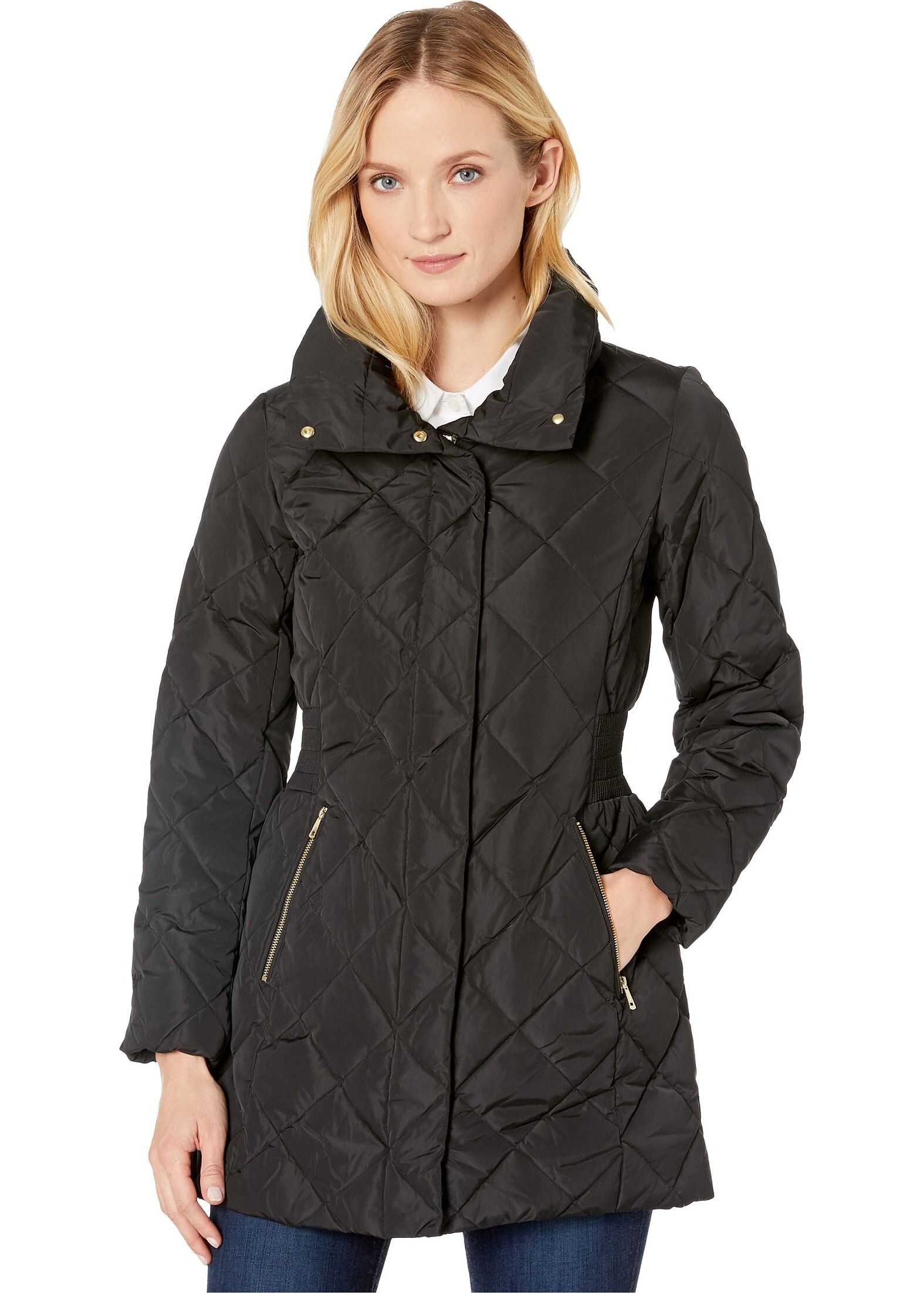 Cole Haan Diamond Quilted Down Jacket Black