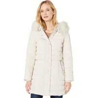 Geci de iarna Quilted Puffer w/ Faux Fur Trim Femei