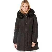 Geci de iarna Quilted Puffer w/ Faux Fur Trim Femei