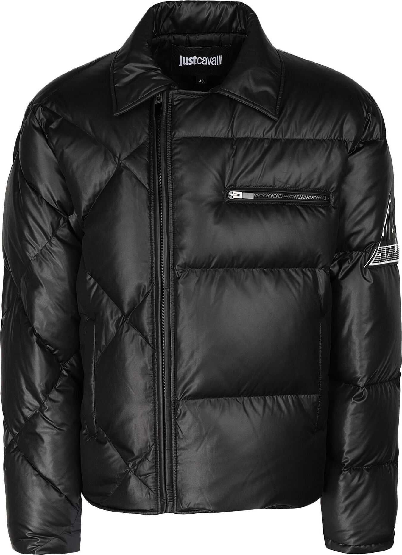 Roberto Cavalli Down Jacket S03AM0266 Czarny