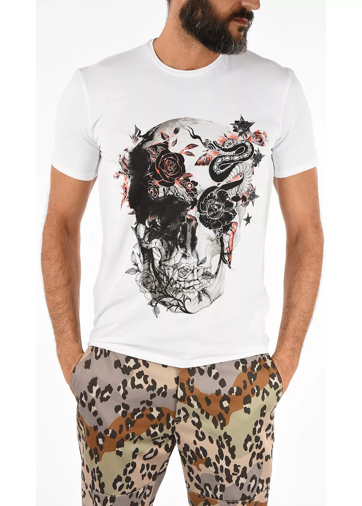 Just Cavalli Printed T-shirt WHITE