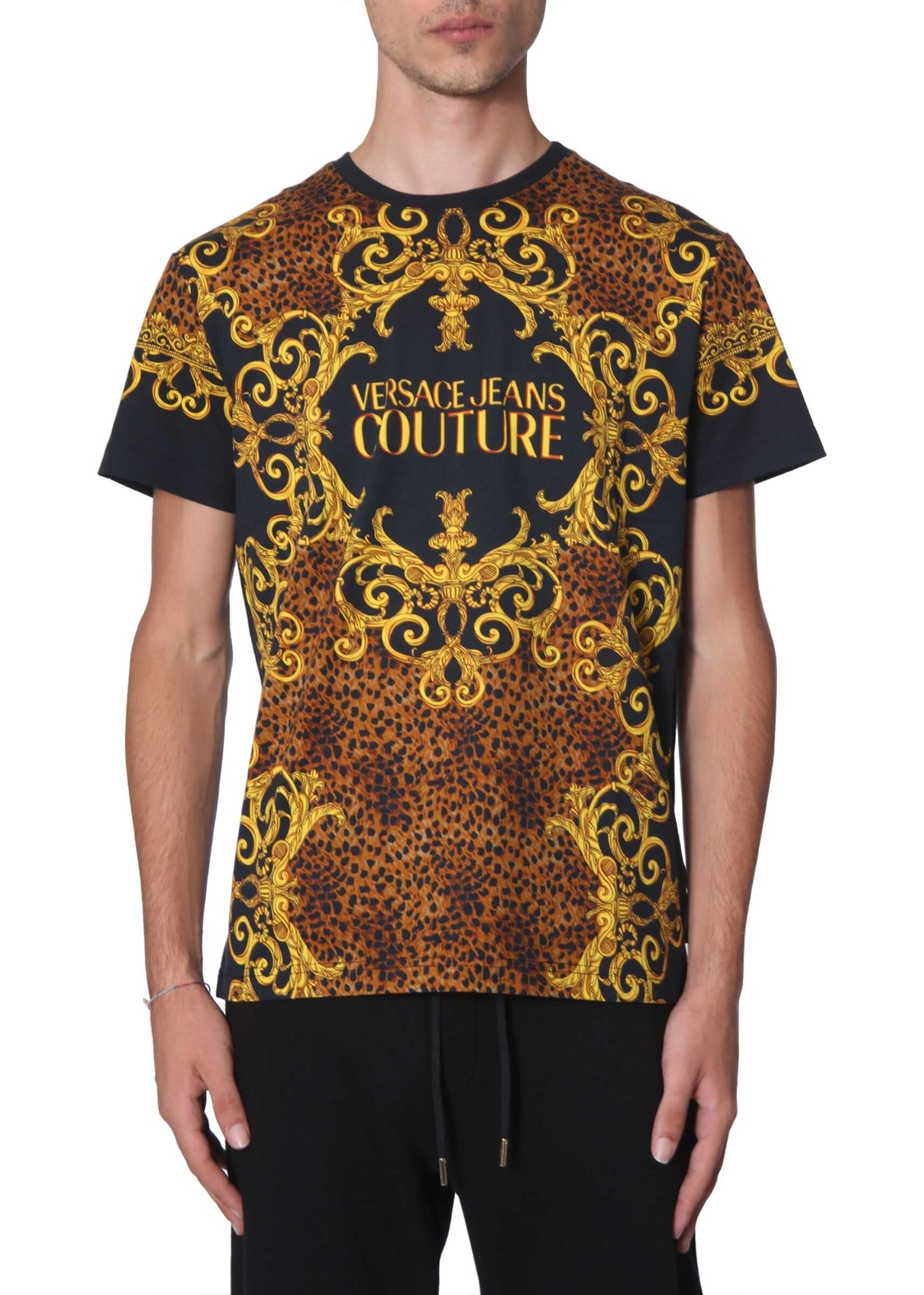 Versace Jeans Couture T-Shirt With Logo Print MULTICOLOUR