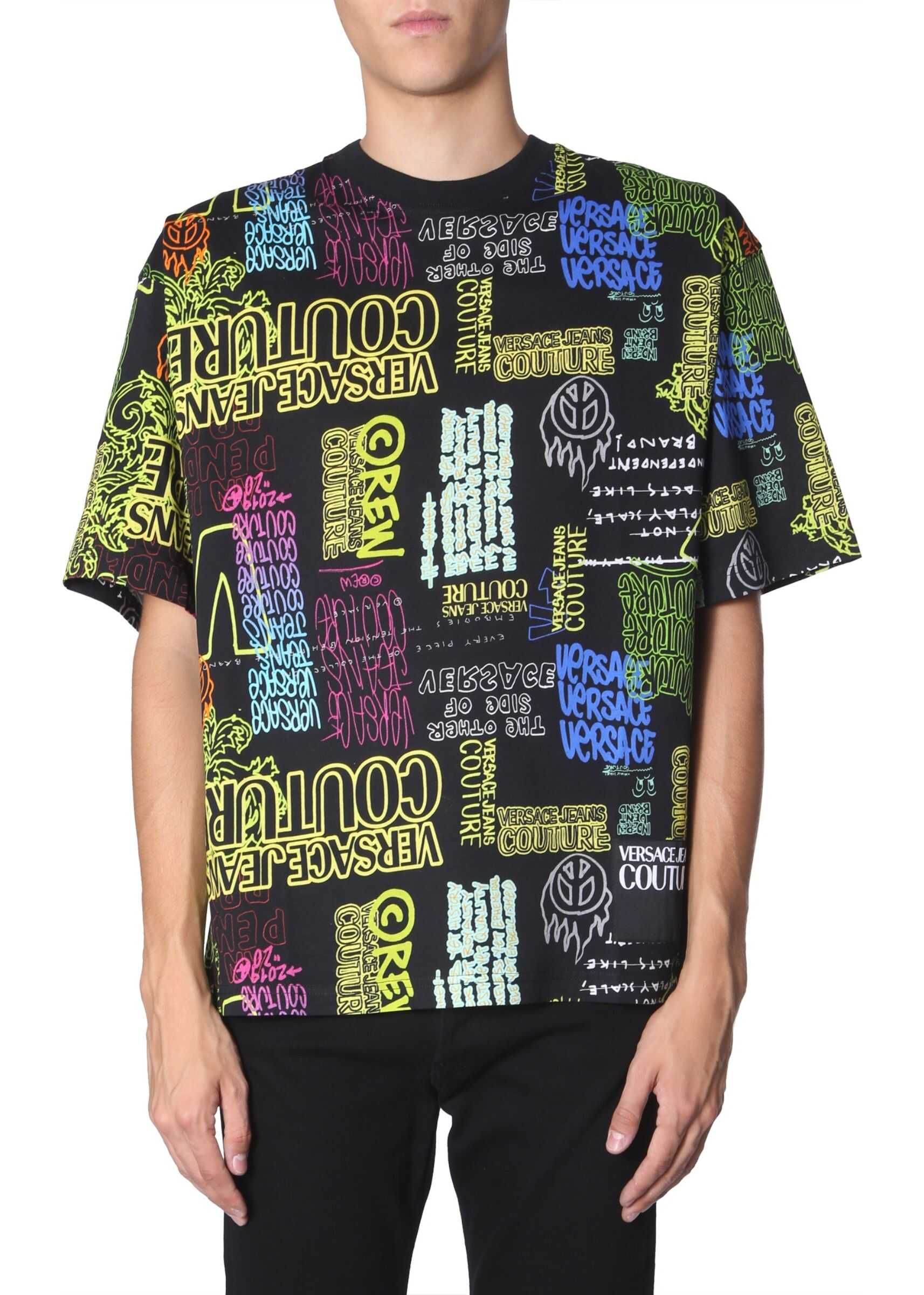 Versace Jeans Couture Oversize Fit T-Shirt BLACK