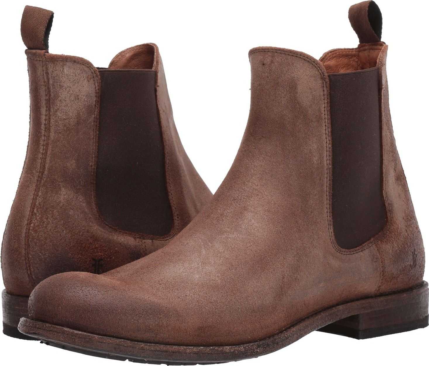 Frye Tyler Chelsea Chocolate Waxed Vintage Suede