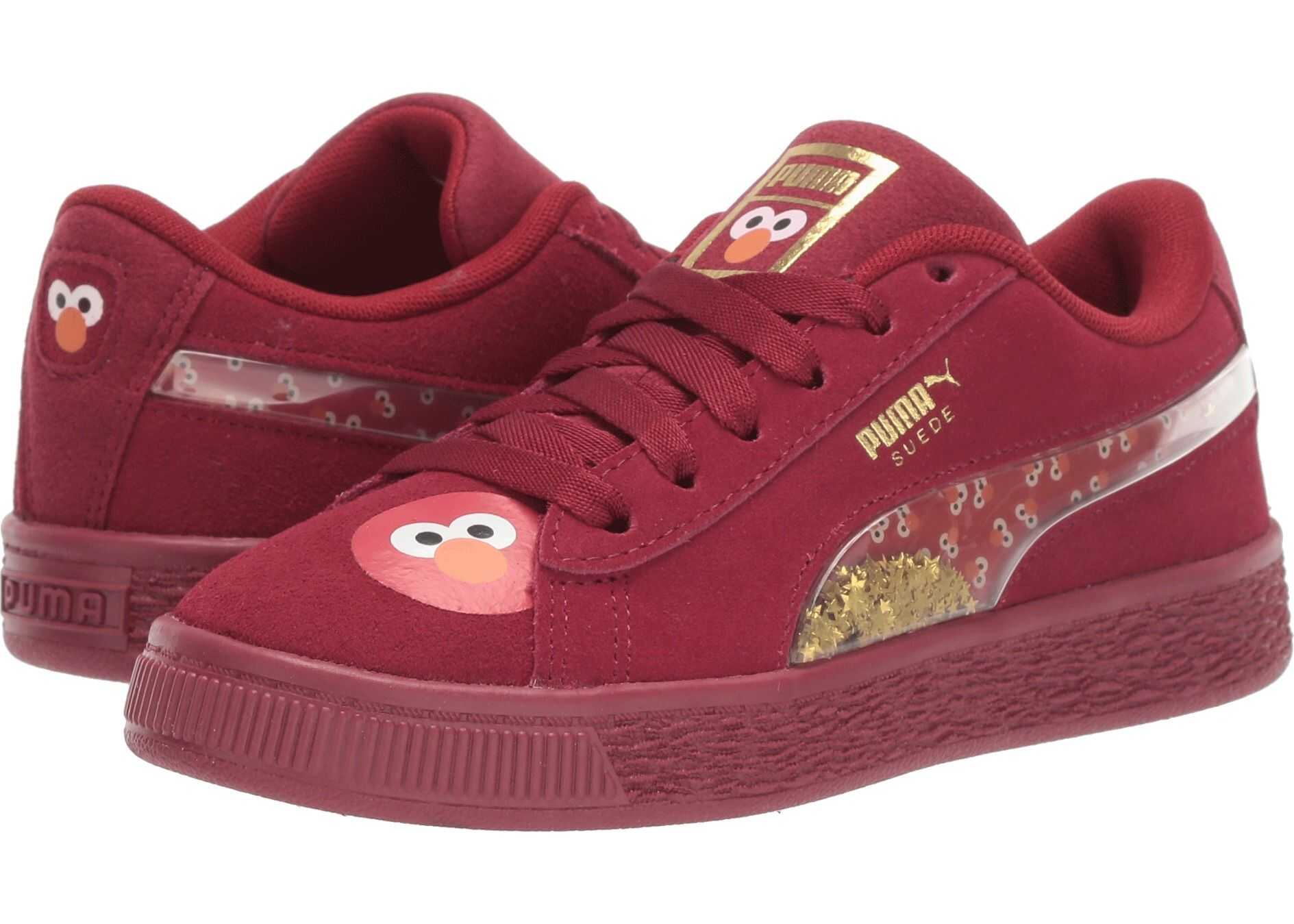 Puma Kids Sesame Street 50 Suede Statement (Little Kid) Rhubarb/Puma White