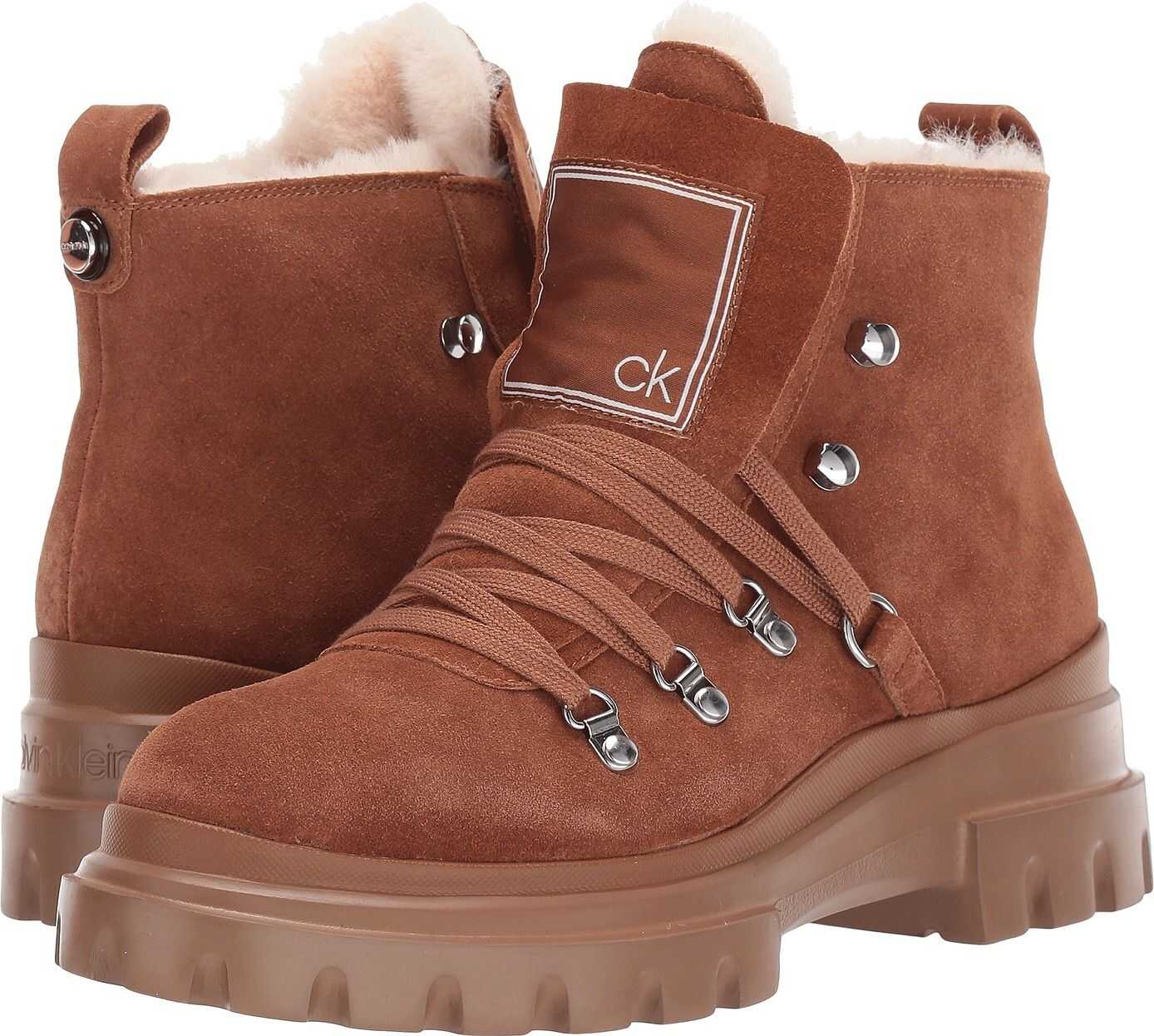 Calvin Klein Lark Russet High Suede Shearling