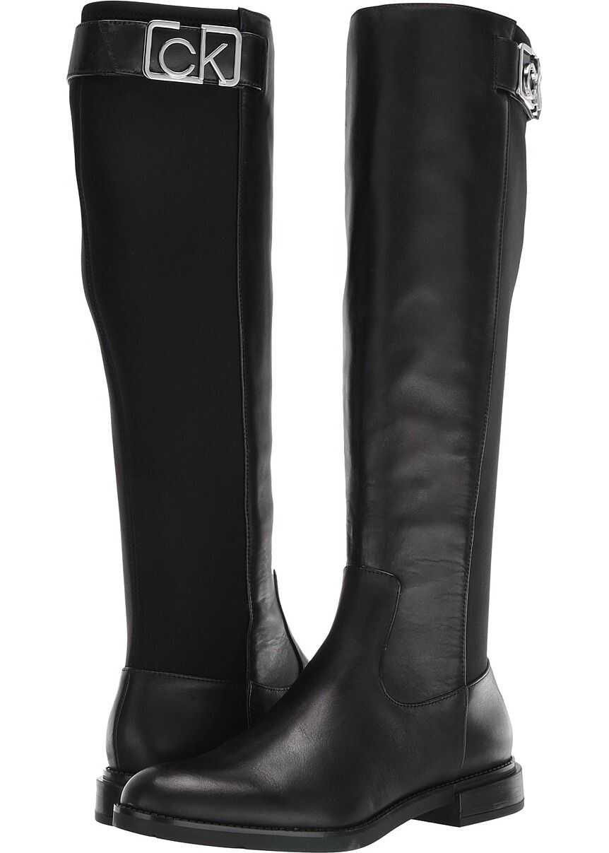 Cizma Calvin Klein Ada Black Cow Silk/Neoprene