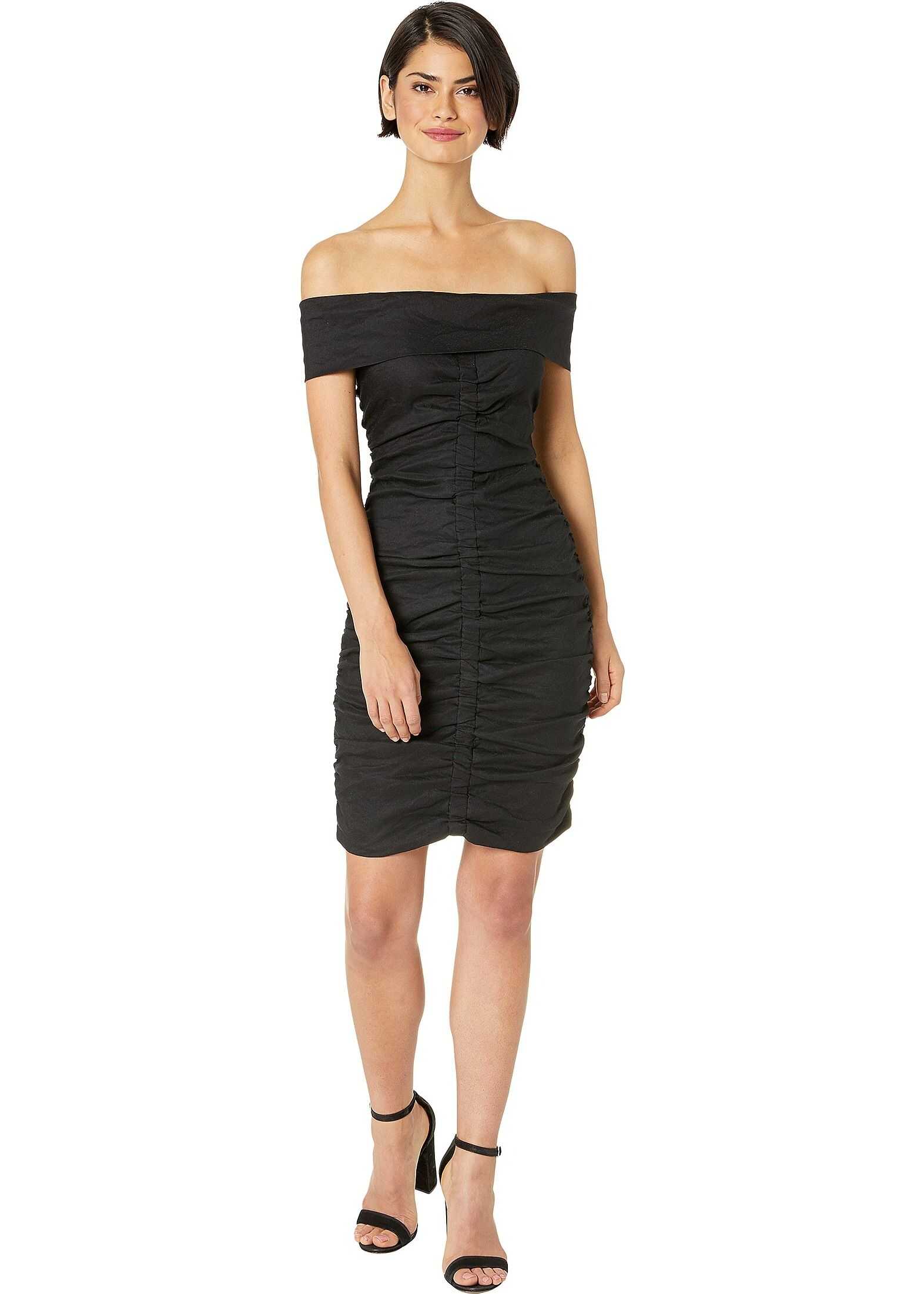 Nicole Miller Off the Shoulder Dress Black