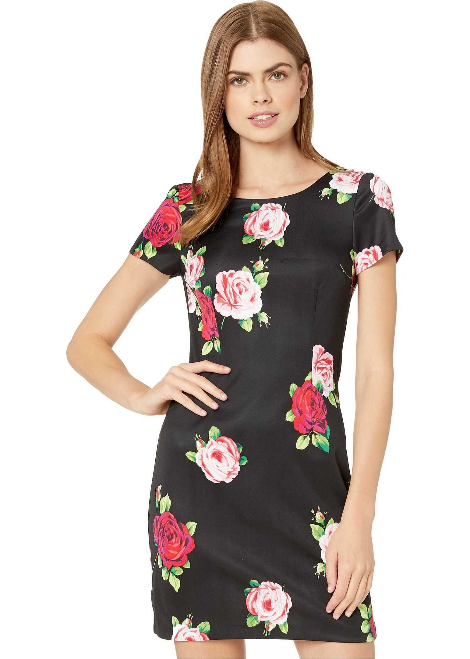 Betsey Johnson Floating Roses Scuba Dress Floral Bouquet