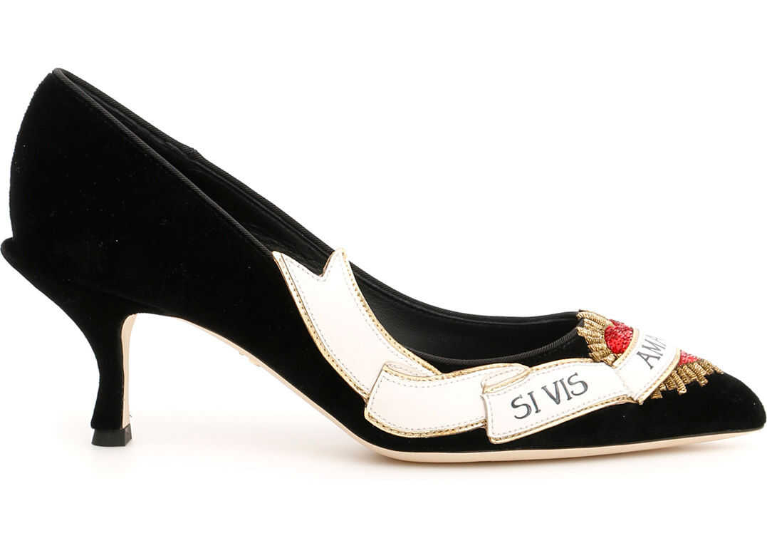 Dolce & Gabbana Velvet Lori Pumps NERO NERO