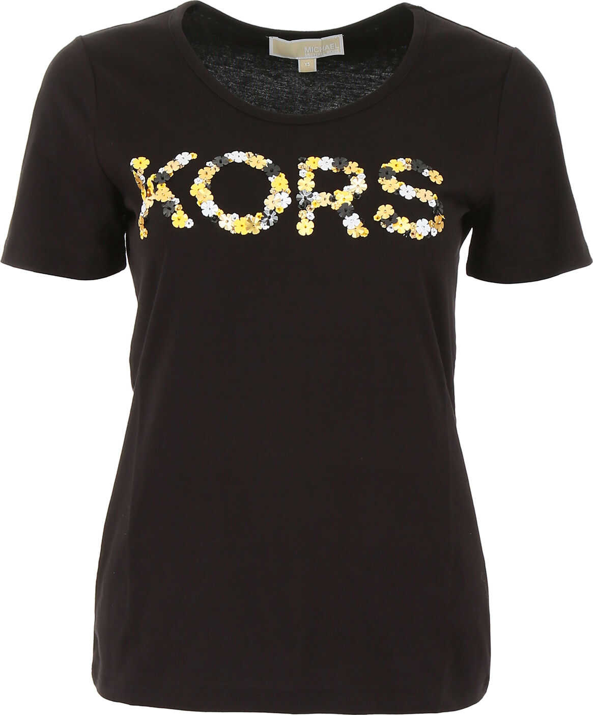 Michael Kors Sequins T-Shirt BLK GLDN YLLW