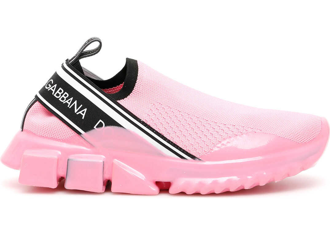 Dolce & Gabbana Sorrento Melt Knit Sneakers ROSA