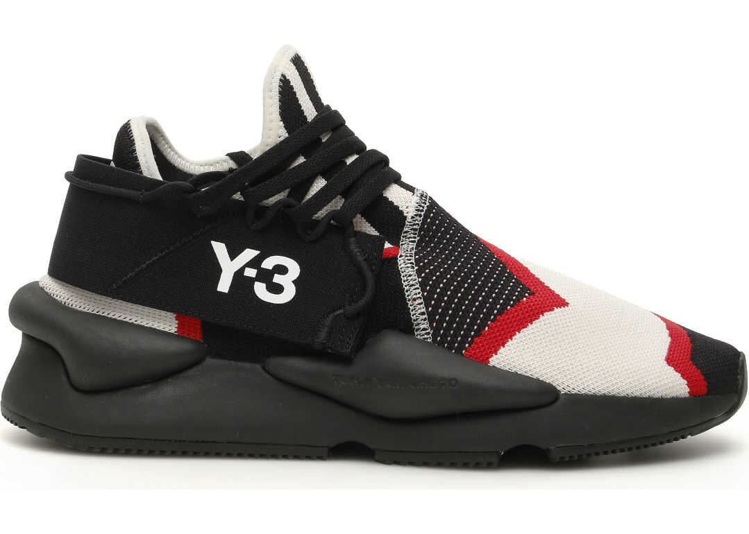 Y-3 Knit Kaiwa Sneakers OFF WHITE BLACK RED