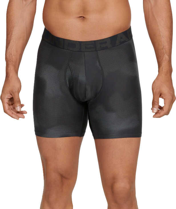 Under Armour Tech 6in 2Pack Novelty Boxer Black