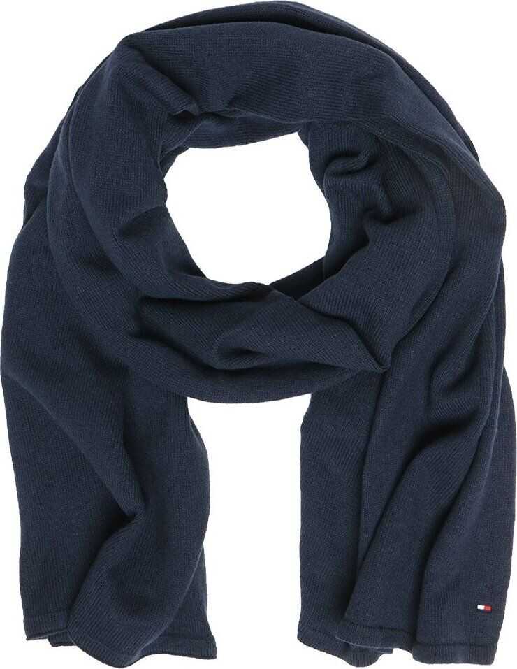 Tommy Hilfiger Flag Knit Scarf Granatowy