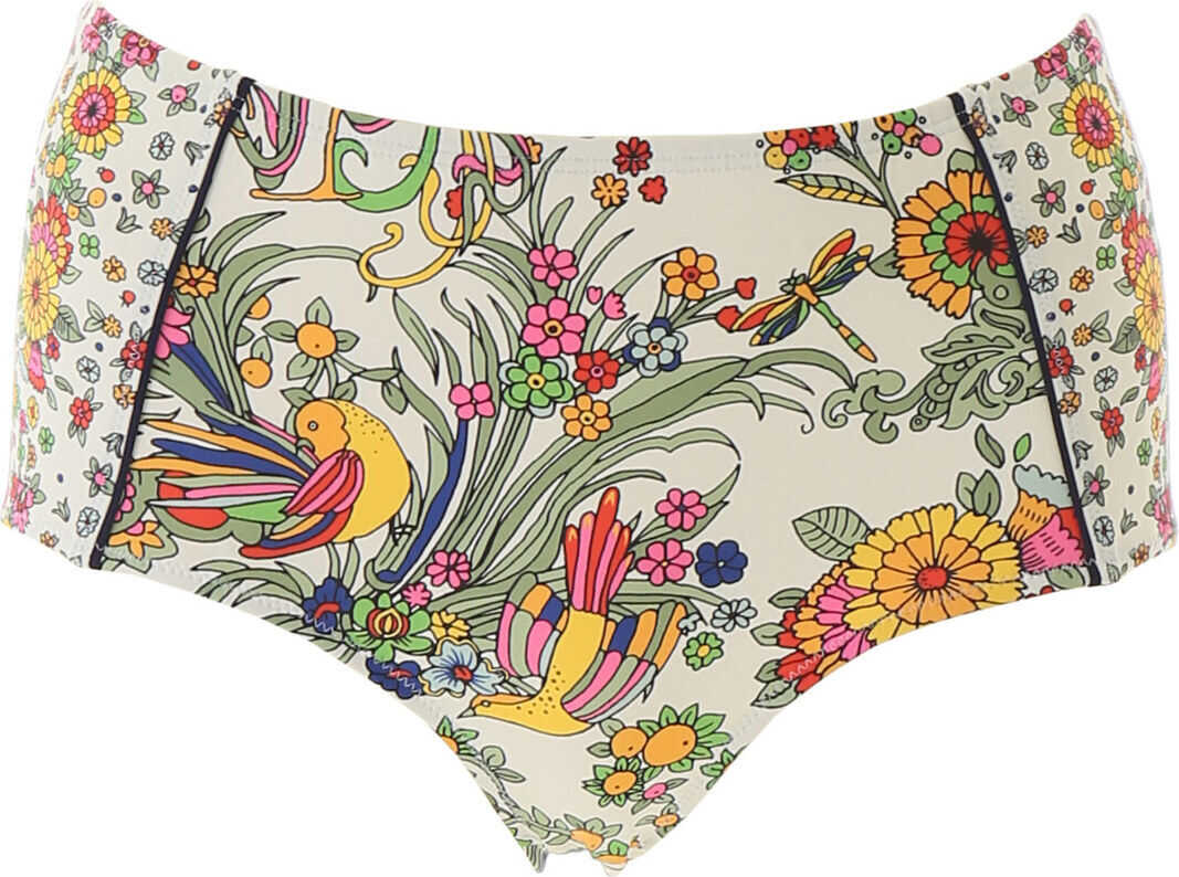 Costum Tory Burch High-Waisted Bikini Briefs NEW IVORY PROMISED LAND