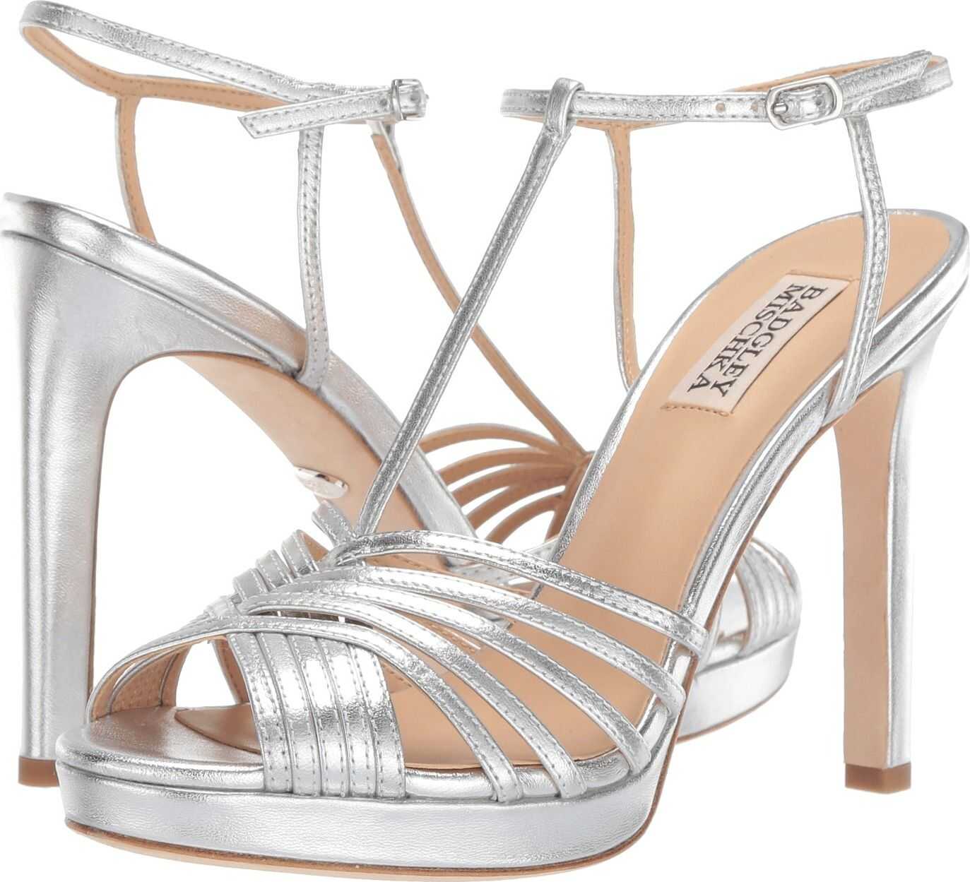Badgley Mischka Angelica Silver Metallic Nappa