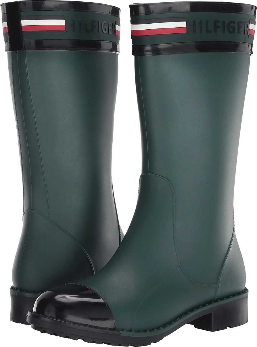 Cizma Tommy Hilfiger Talisa Dark Green Synthetic