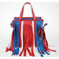 Genti de mana Leather BAZAR FRINGES Tote Bag Femei