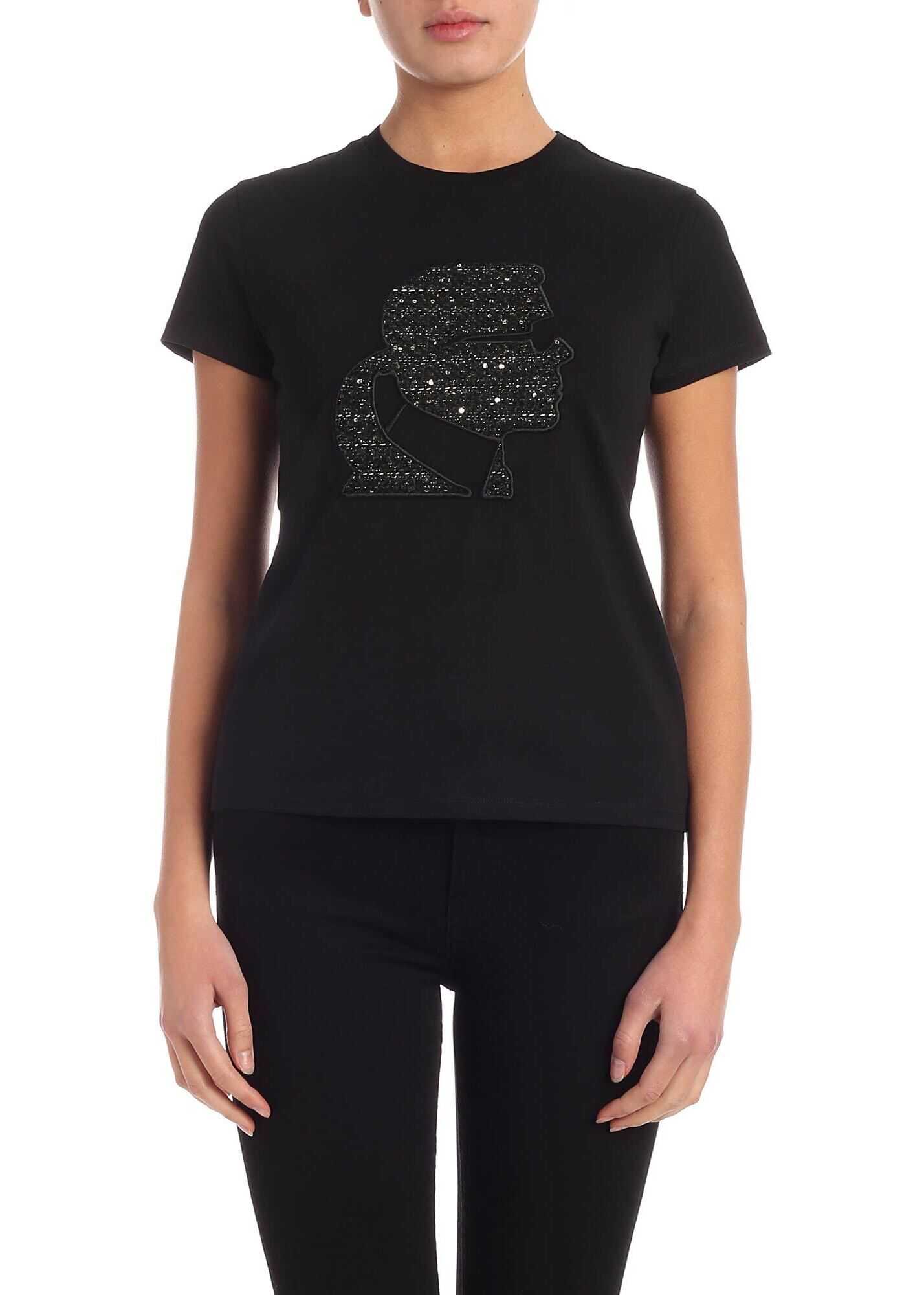 Karl Bouclè T-Shirt In Black