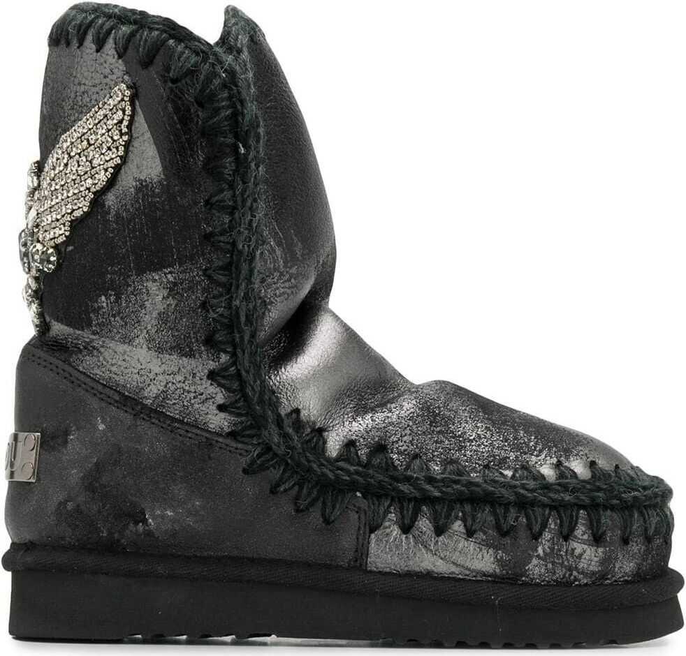 Mou Leather Ankle Boots BLACK