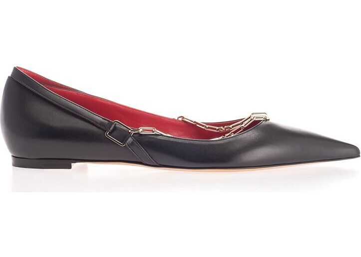 Valentino Garavani Leather Flats BLACK